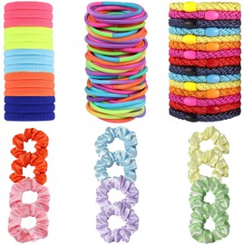 Multy-Colored Hair Ties, Large Elastic Bands, No Damage Ponytail Holders for Thick Hair, Women, Men and Girls