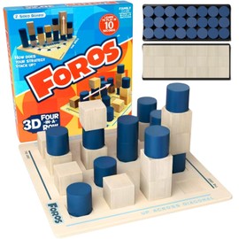 Foros 3D Board Game | Strategy Board Games with Unique 3D Gameplay | Family Games for Kids and Adults | Beautiful Wooden Design | Fast-Paced, Easy to Learn & Fun to Play | MESH Accredited for Learning