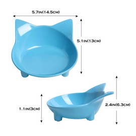 Skrtuan Cat Bowl Cat Food Bowls Non Slip Cat Dish Pet Food Bowls Shallow Cat Water Bowls Cat Feeding Wide Bowls to Stress Relief of Whisker Fatigue Pet Bowl of Dogs Cats Rabbits
