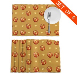 WHJYMX Buttered Bread Prints Placemats Plate mat 12x18in 6 Pieces Set Table Decoration Suitable for Gatherings Family use