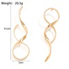 Trendy Gold Spiral Threader Dangle Earrings for Women Silver Twisted