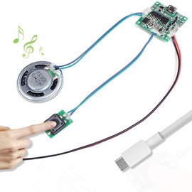 Sound Module Button Control 8M Programmable MP3 WAV Music Player Board with Speaker for DIY Music Box Greeting Card Creative Birthday Festival