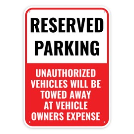 1PC Reserved Parking Sign, 14 x 10 Inches - Aluminum - Private Parking Only Sign Metal