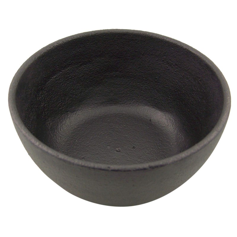 47th & Main Durable Black Cast Iron Bowl, Small, Round,
