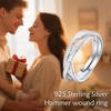 VONALA Hammer-pattern Twisted Rings Overlapping Inlayed Ring-Shaped Hammer-Shaped Design Interlocking