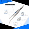 OdontoMed2011 Sewing Machine Tweezers Stainless Steel with Curved Serrated Tip
