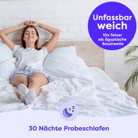 Wolkenfeld Bed Linen 135 x 200 cm, White, Cuddly Soft and Non-Iron, OEKO-TEX Certified, 1x Duvet Cover + 1x Pillowcase 80 x 80 cm, Winter Bed Linen