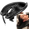 Inflatable Shampoo Bowl, Portable Folding Black PVC Head Washing Basin,