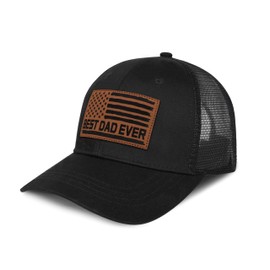 Best Dad Ever American Flag Trucker Hat,Dad Birthday Trucker Hat Gift for Dad Papa Daddy