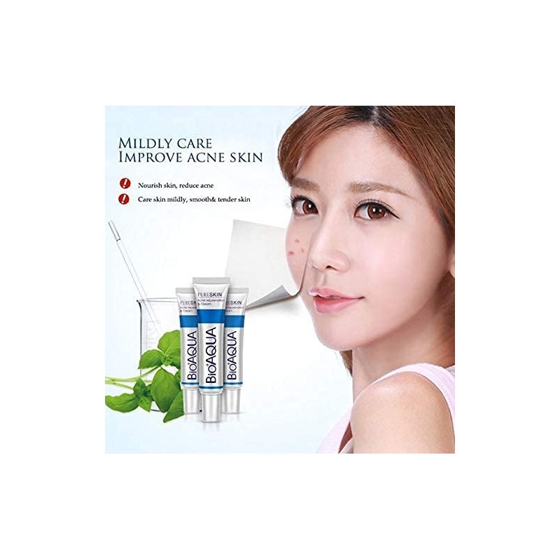 Bioaqua Crema Pure Skin Elimina Acné y Cicatrices Control De