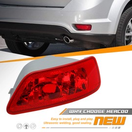 HERCOO Luces reflectoras de parachoques para lente trasera derecha antiniebla compatible con Jeep Compass Grand Cherokee 2011 a 2017, Dodge Journey 2012 a 2018, paquete de 2