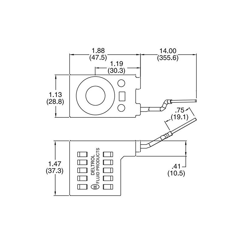 12V DC 16W Solenoid Coil Single Lead Wire Deltrol 10226-14