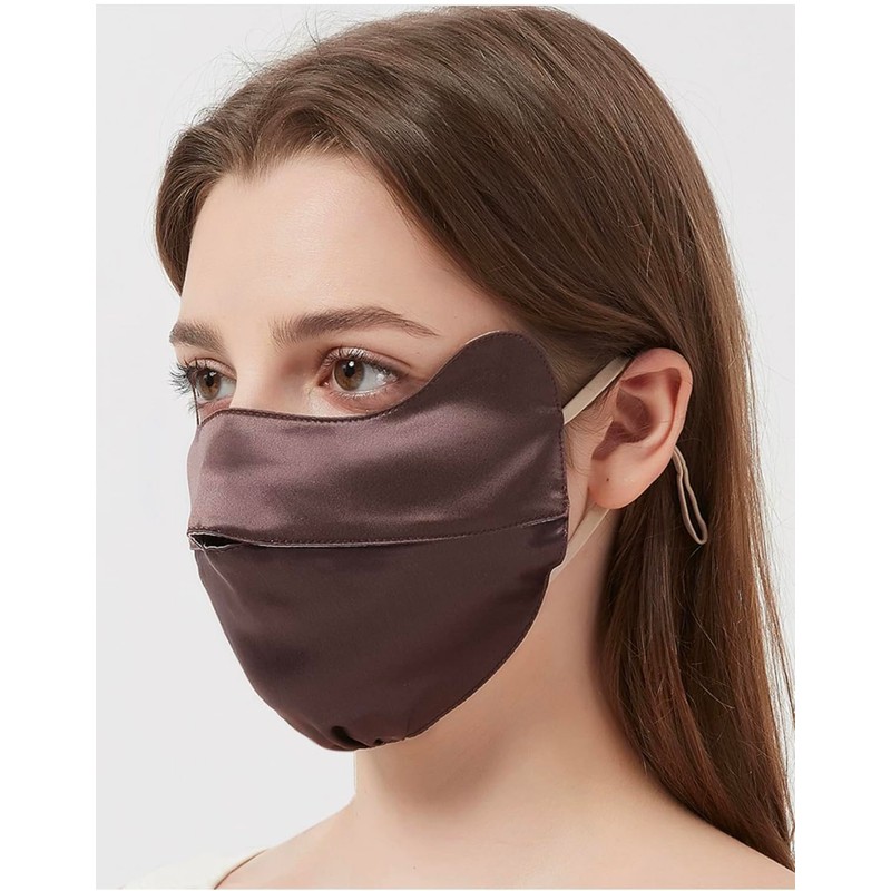 Jeelow 100% Mulberry Silk Face Cloth Covering Washable Reusable 22