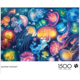 Buffalo Games - Jellyfish Fantasy - 1500 Piece Jigsaw Puzzle for Adults Challenging Puzzle Perfect for Game Nights - 1500 Piece Finished Size is 31.50 x 23.50
