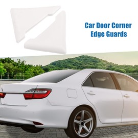 A ABSOPRO Car Door Corner Edge Guard Bumper Protector White (Set of 2)