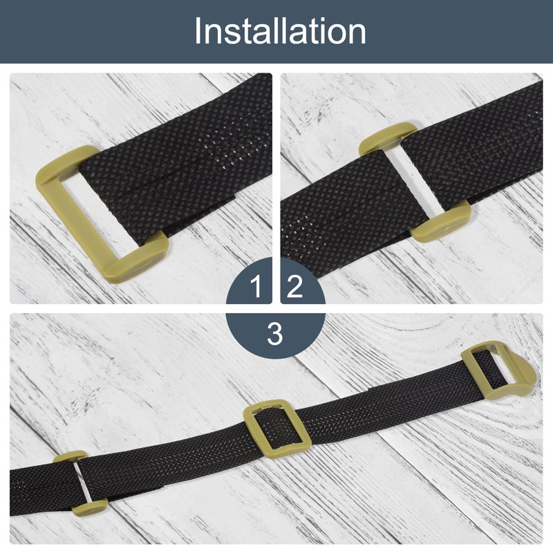 uxcell 16Pcs Plastic Rectangle Ring, 1" Slide Rectangle Buckle, Webbing