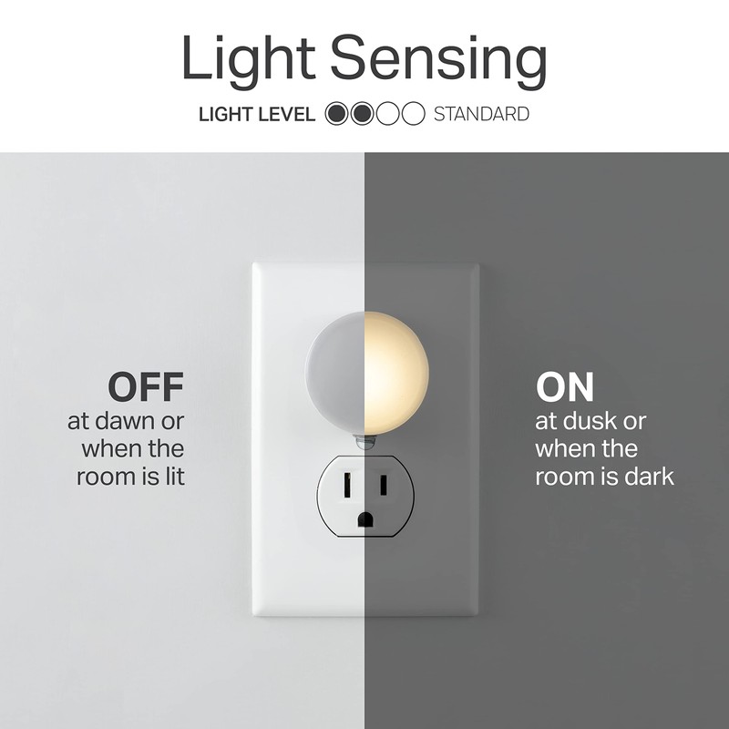 Lights By Night Mini LED Night Light, Plug-In, Dusk To