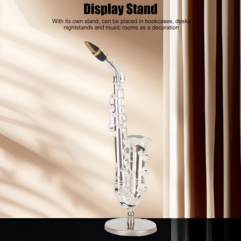 Miniature Saxophone with Stand and Case Mini Musical Instrument Miniature