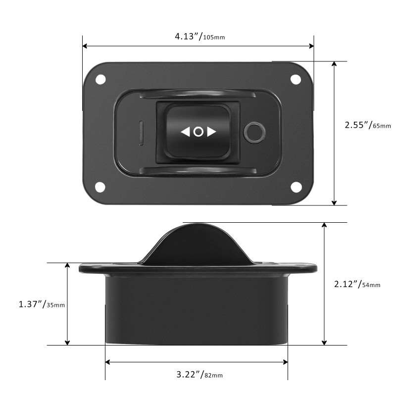 Recoil LAS3 DPDT 25A 12V DC Motor Polarity Reversing Momentary