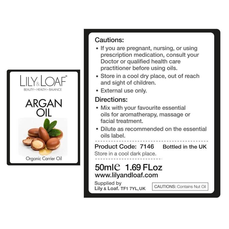Lily & Loaf Argan Organic Carrier Oil | 100% Pure