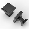 Asidrama 10 Pack Matte Black Kitchen Cabinet Knobs Square Dresser