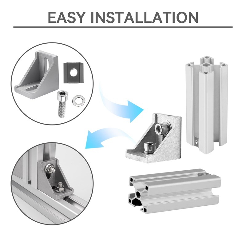 Mounting Material Angle Fixing, Aluminium Profile 20 x 20 and
