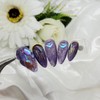 ❣Purple Reflection Handmade Nail Tips - Short Round / ❣보라빛반사