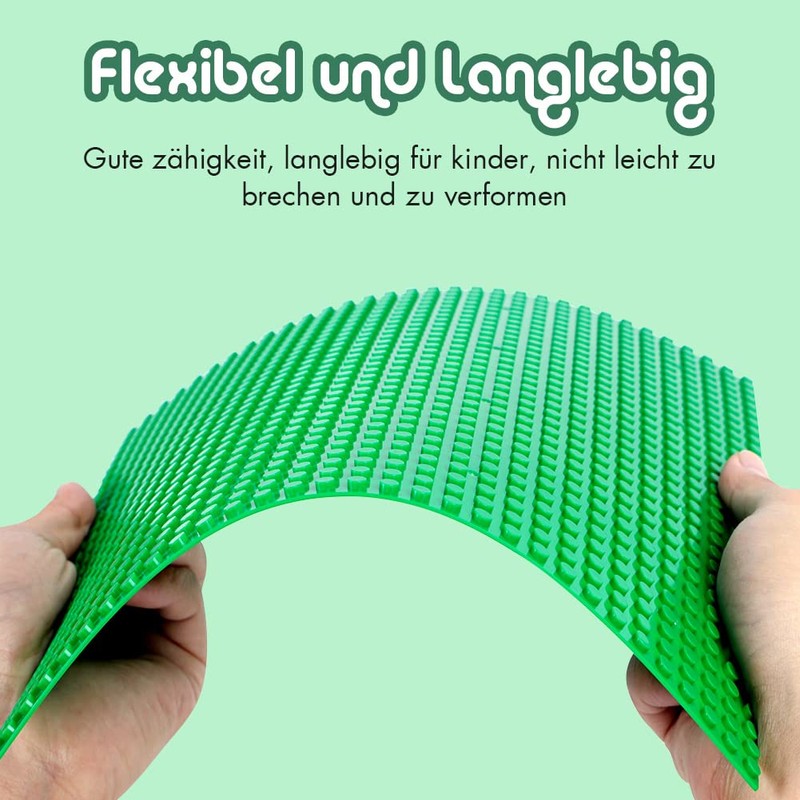 Lekebaby Set of 6 Building Plates, Compatible with Different Building