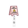 Overstimulated Approach with Caution Badge Reel, Funny Nurse Acrylic Retractable