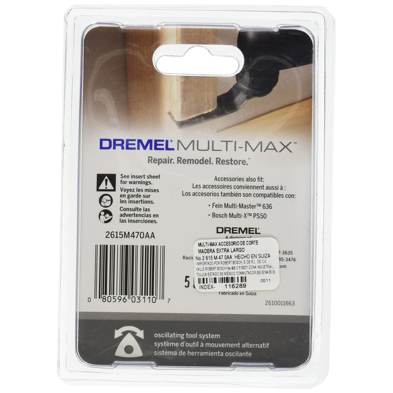 Dremel MM470 Multi-Max Longer Flush Cutter Oscillating Tool Accessory -
