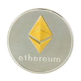 Save-Your-Bitcoins Ethereum Metal Coin with Real Gold and Silver Plated Collectible Coin with Protective Case
