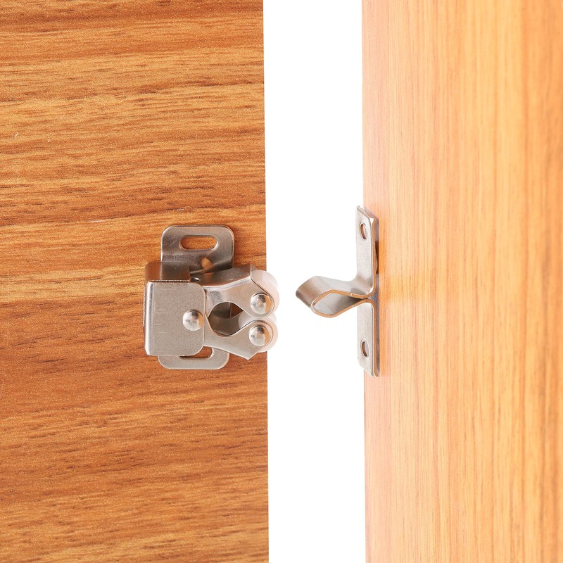 PATIKIL Cabinet Latch Double Roller Catch, 2 Pcs Stainless Steel