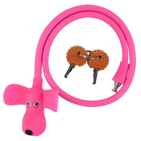 WOOQOTT Cable Lock Bike Cable Lock with Keys,Silicone Covered Bike
