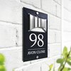 Custom Signs Solar Illuminated Modern Anthracite House Number Sign 24cm