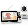 Blemil Baby Monitor with 30-Hour Battery, 5" Large Split-Screen Video