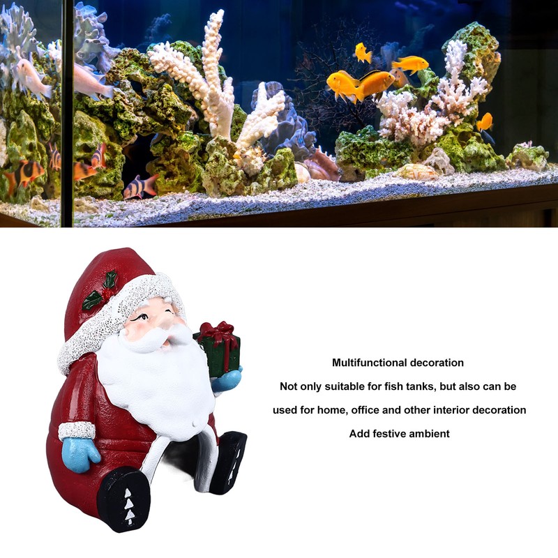 Christmas Aquarium Decoration Multipurpose Landscaping Resin Christmas Fish Tank Ornaments