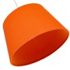 Traditional Shape Vivid Orange Linen Fabric Drum Table/Pendant Lampshade |