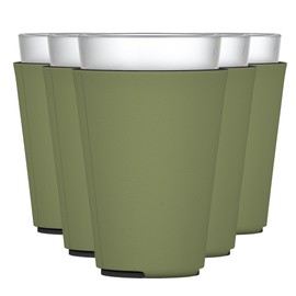 TahoeBay Blank Pint Glass Sleeves (6-Pack) 16 Ounce Insulating Foam Collapsible Beer Drinking Cup Holder (Sage)