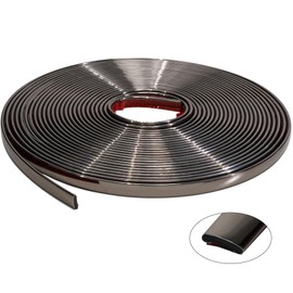 JSIWOTH 52.5 Ft Peel and Stick Trim, Shiny Gunmetal Molding Trim Waterproof for Wall, Baseboard, Edges, Borders, Window Frames, Backsplash Tiles, Flexible and Self Adhesive Trim