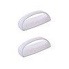 2Pcs White Self-Stick Instant Cabinet Handle Pulls Drawer Pull Helper