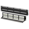 FGB 48-Port Cat6 Patch Panel, 2U 19" Rackmount or Wall