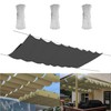 Retractable Wave Awning 1 x 2 m, Adjustable Roll-Up Sun