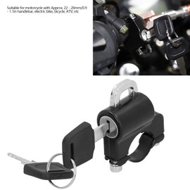 Candado para Casco de Motocicleta, Candado de Metal de Seguridad, 2 Llaves para Manillar Universal 0,9 a 1,1 Pulgadas soporte casco motocicleta