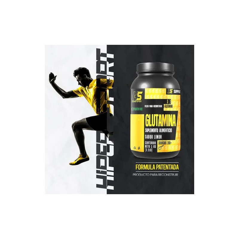 Suplemento En Polvo Glutamina Hiper Sport 1kg Varios Sabores
