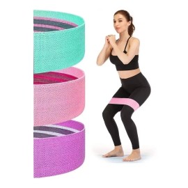 Blandar 3 Banda Elástica Liga De Resistencia Pilates Cadera Glúteo