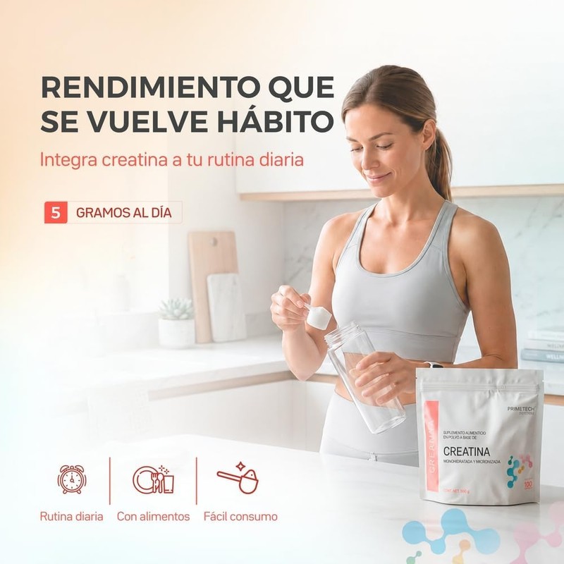 Primetech Nutrition Creatina Monohidratada Micronizada en Polvo 500 gr