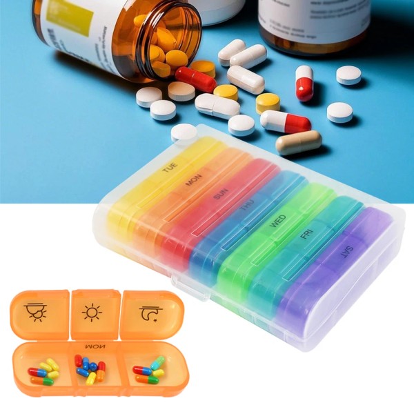 Weekly Pill Box Organizer 7 day Organizer Case Medicine Box