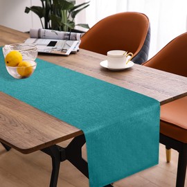 Modern Table Runner, Table Runner, Waterproof Table Runner, Runner Table, Table Runner, Spring Modern, Green Table Runner for Outdoor, Balcony, Indoor, Party Decoration (Turquoise, 40 x 180 cm)
