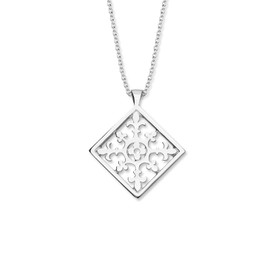 ORTAK 925 Sterling Silver Handmade Pendant Necklace Inspired Design Found in St Magnus Cathedral In Orkney Island Scottish Fine Jewellery Made In Scotland