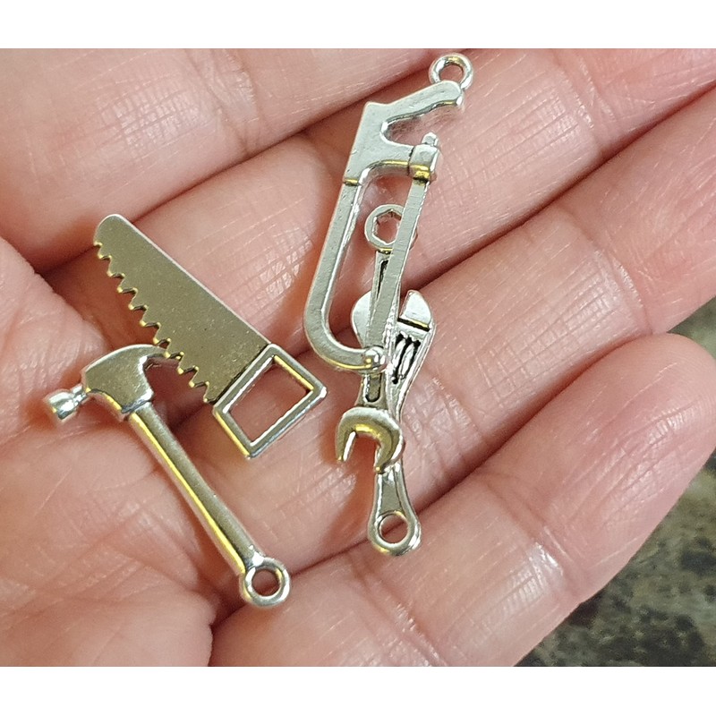 Fat-catz-copy-catz 5x Miniature Tiny Metal DIY Tools for Jewellery, Earrings,